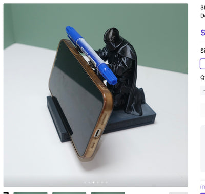 3D Printed Executive Knight Pen Holder, Office Supplies Pen Stand, Hero Knight in Armor Kneeling Posture Pen Holder Displa